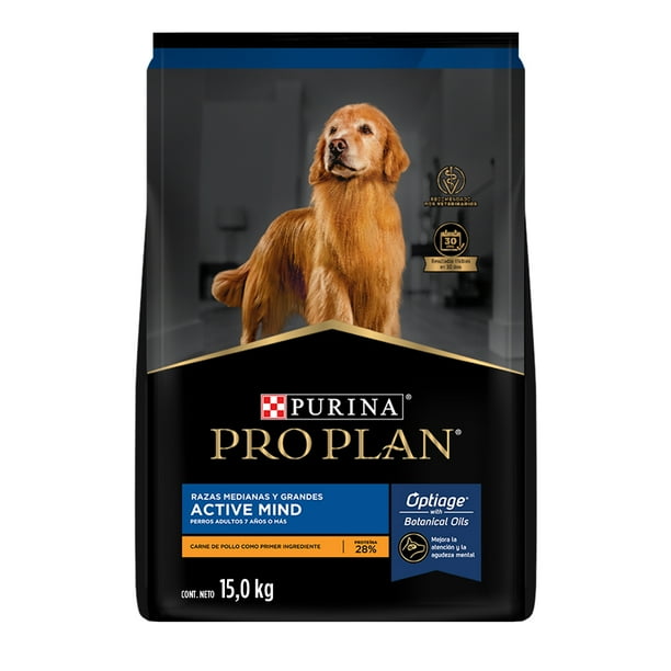 Alimento Seco Para Perro Purina Pro Plan Active Mind Razas Medianas Y Grandes Optiage Pollo 15