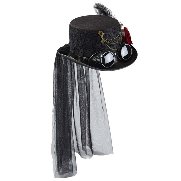 Steampunk negro, accesorios de sombrero de Cosplay engranaje de cabeza para  ropa de cabeza para deco Baoblaze sombreros de copa