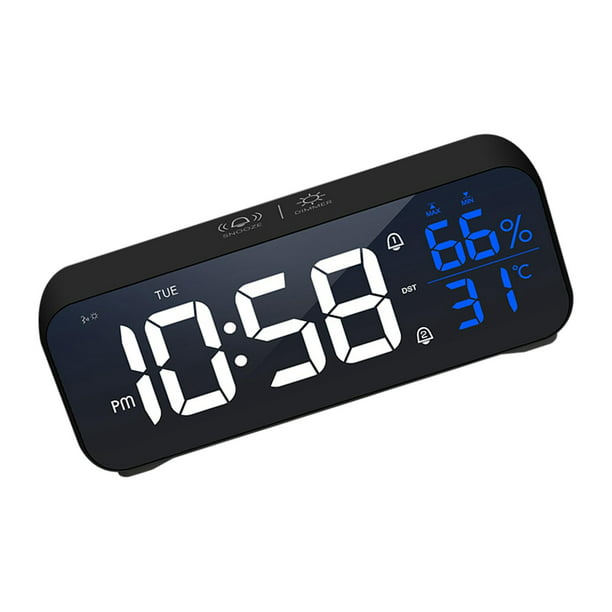 Despertador digital inteligente con botón de repetición de fecha y  temperatura yeacher Despertador