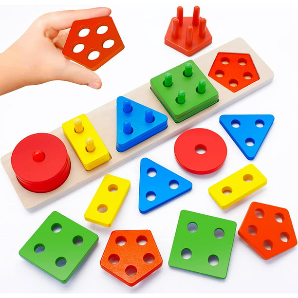Juguetes para niños pequeños de 1 2 3 4 años, juguetes de madera