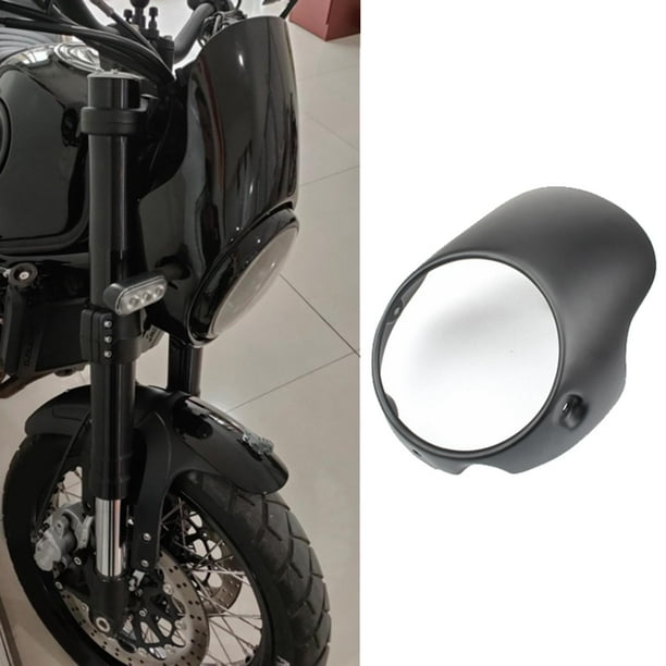 Parabrisas universal para motocicleta, deflector de viento, parabrisas  delantero con soporte para moto 5-7 LED faro