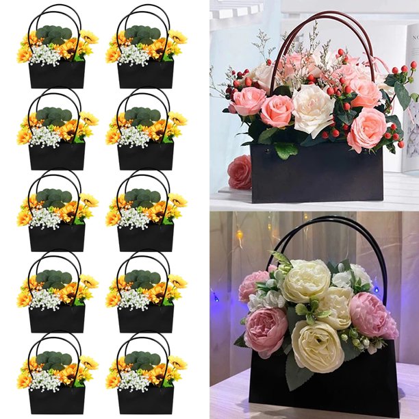 1 Caja De Papel De Flores, Bolsas De Regalo De Flores De Papel Con