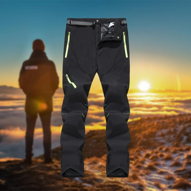 Pantalones de Trekking informales para hombre, pantalones cálidos a prueba  de viento para exteriores, senderismo, Camping