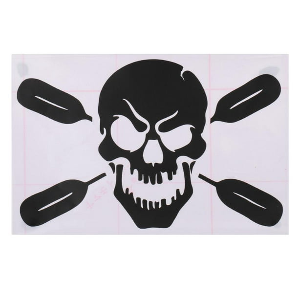 Adhesivo bandera Pirata huesos