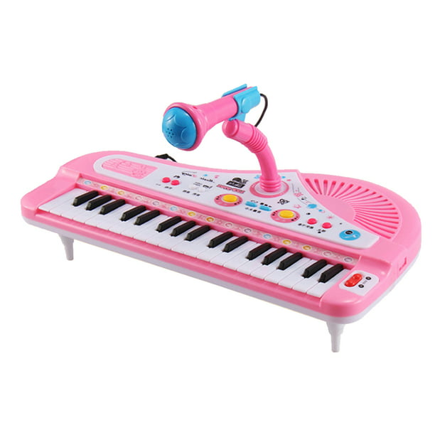  M SANMERSEN Juguetes para niñas de más de 3 años – Teclado de  piano para niños de 37 teclas con micrófono, teclados electrónicos  portátiles, instrumento musical, juguetes educativos, regalos de cumpleaños