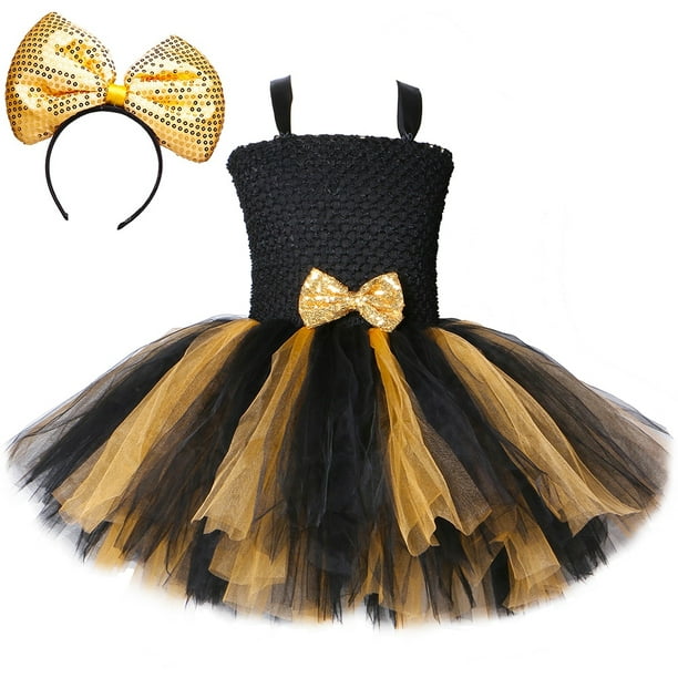 Black Gold Lol Dress Girl Kids Princess Tutu Dresses for Girls Birthday Party Carnival Hallowee Gao Jinjia LED | Walmart en línea
