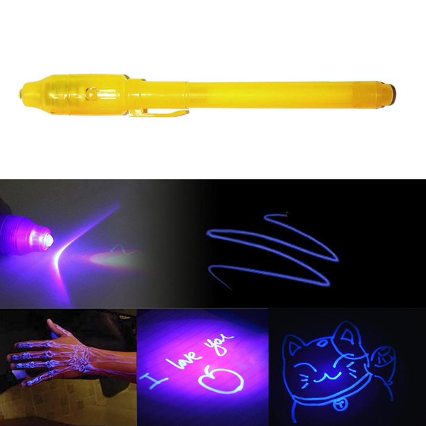 Bolígrafo mágico de tinta Invisible 2 en 1, bolígrafos de mensaje Secrect,  para dibujar actividades La Tienda Dorada