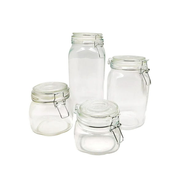 Set de 4 frascos de vidrio con tapa hermética de Clip Good & Good 97123