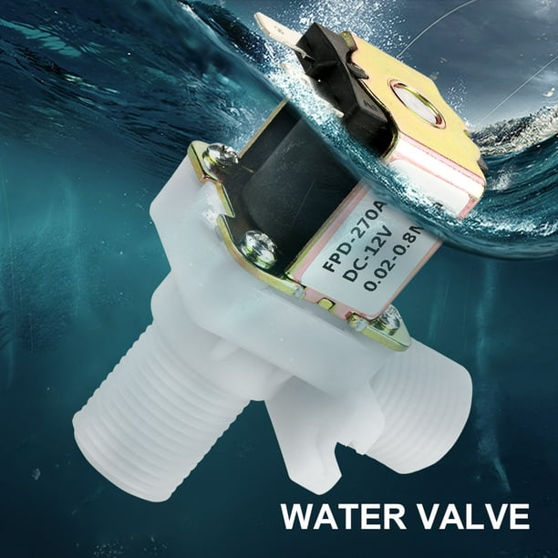 12V G1/2 NC Electroválvula de agua, válvula solenoide de agua de entrada,  normalmente cerrada, para lavadora, dispensador de agua, riego por