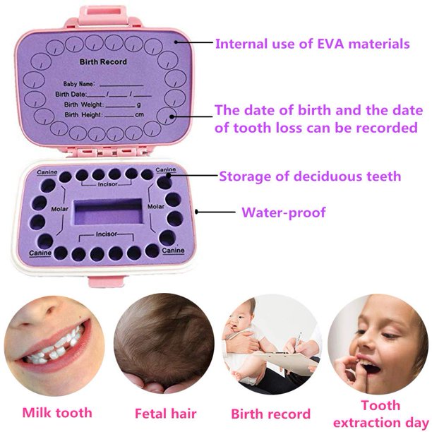 Caja de dientes de bebé, caja de recuerdos de madera, caja de recuerdo,  organizador de dientes de leche, soporte para dientes de madera