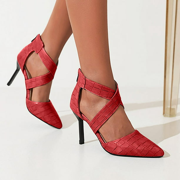 Zapatos de mujer, de verano, correas cruzadas, tacones altos, sandalias informales con cremalle Wmkox8yii hfjk4528 | Walmart en línea