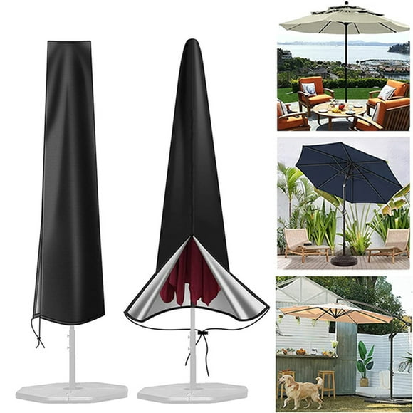 teissuly clearance umbrella coveroxford fabric patio umbrella covers with zippatio market parasol covers for 9ft to 12ft garden outdoor umbrellablack 50x30x190cm 1969x1181x748in teissuly wer2023081406729