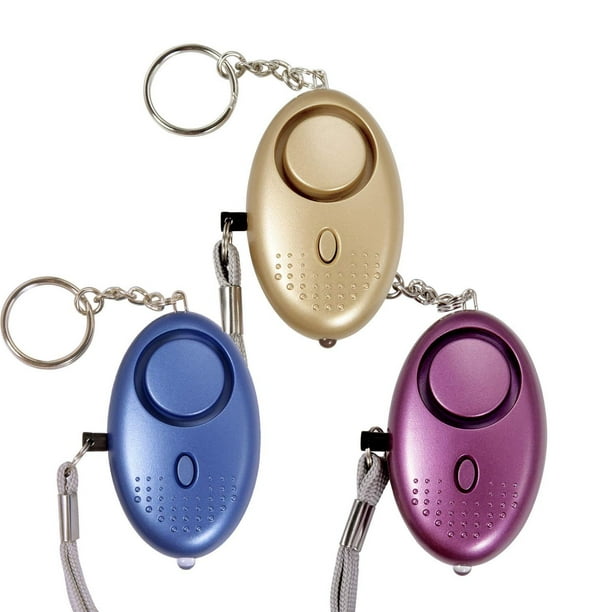 Alarma personal segura - Llavero de autodefensa de 130 dB con luz LED,  alarma de seguridad de emergencia para mujeres, niños y ancianos (azul y  rosa)