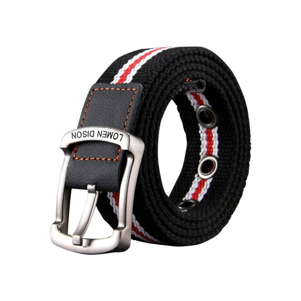 Cinturón de Lona con Hebilla Pin de Tejida Cinturón Informal Correa Cintura Ancha Salvador cinturón de lona | Walmart en línea