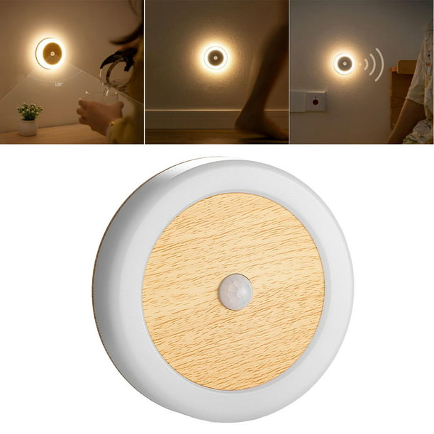 Luz nocturna LED, con sensor de movimiento y sensor de luz, luz nocturna  LED para la habitación del bebé (blanco cálido)