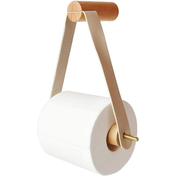 soporte para rollo de papel higiénico Vintage, soporte de madera