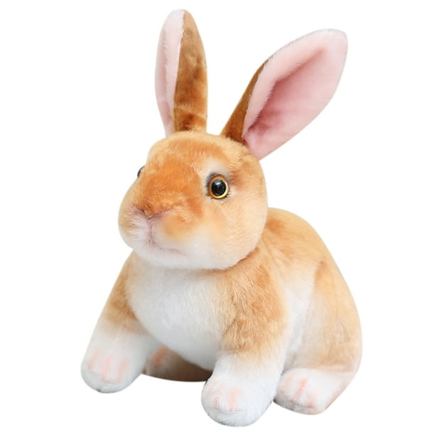 Lindo animal realista PP algodón relleno peluche conejo conejito niños  juguetes (B marrón) Hugtrwg Libre de BPA