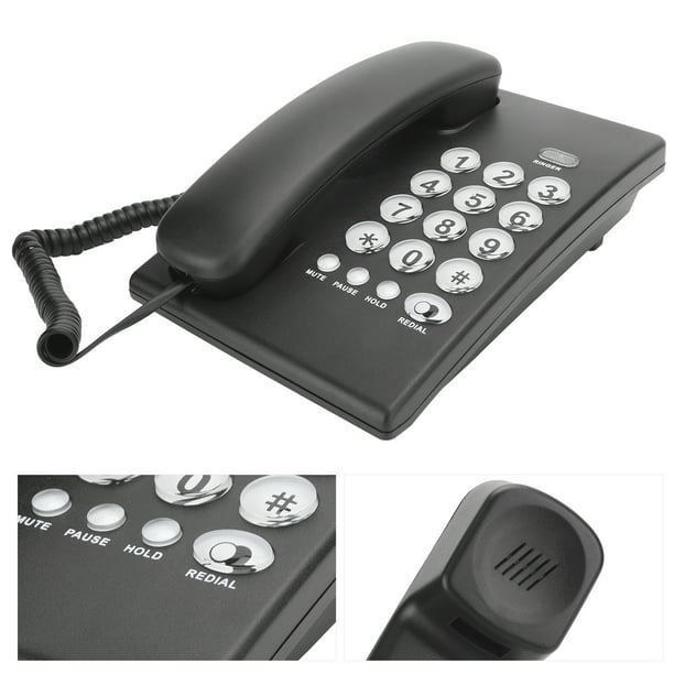KOSHSH Teléfono de negocios, asiento de oficina, teléfono con cable,  batería gratis, identificador de llamadas independiente