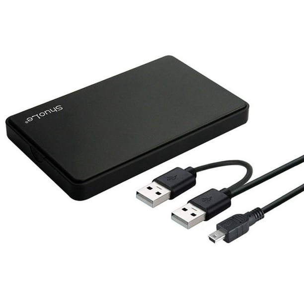 SUHSAI Caja de aluminio Disco duro externo 100GB USB 2.0 Slim & Compact  Datos/Fotos Copia de seguridad y almacenamiento Expansión de memoria  Portátil