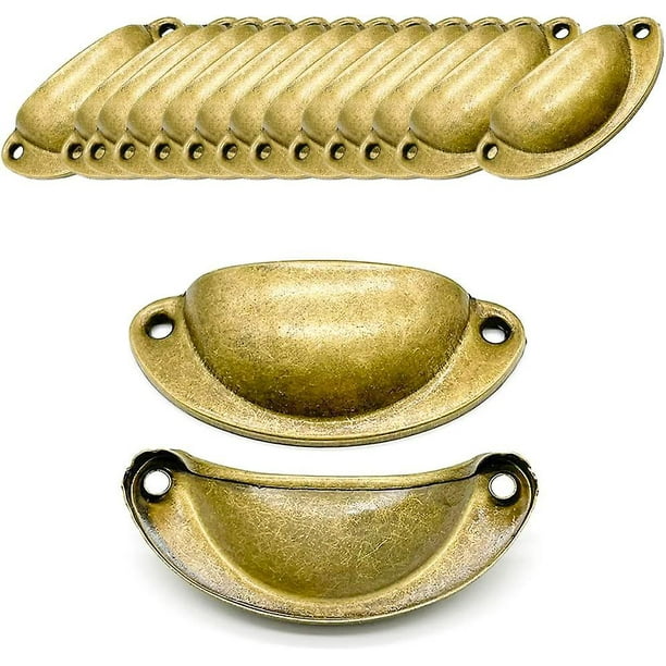 Tiradores antiguos de bronce para mueble 15 cm