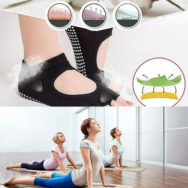 Calcetines antideslizantes para pilates, ballet, yoga, para mujer
