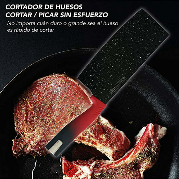 Juego De 8 Cuchillos Para Chef Rd Royal Cook De Cerámica Color Negro