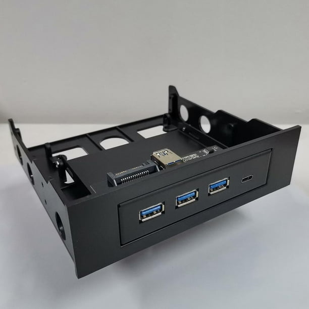 Caja de PC Torre Micro ATX, Chasis de Panel Frontal de Malla, USB 3.1,  Puerto USB 3.0, 1 HDD de 3,5, 2 Puertos SSD de 2,5, 2 Ventiladores ARGB de  120