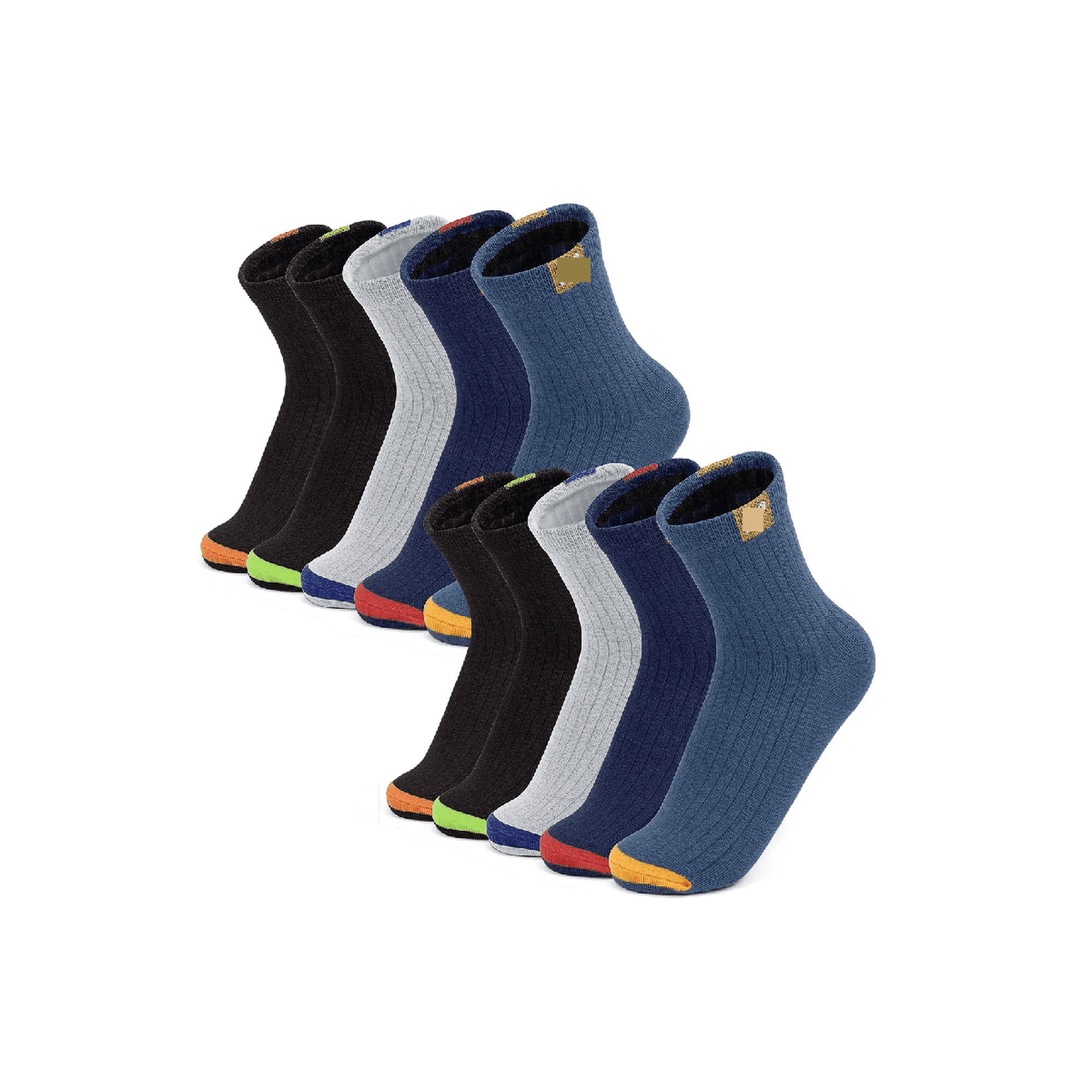 Calceta Deportiva Hombre 100% Algodón Unisex 10 Pares, Combinación de ...