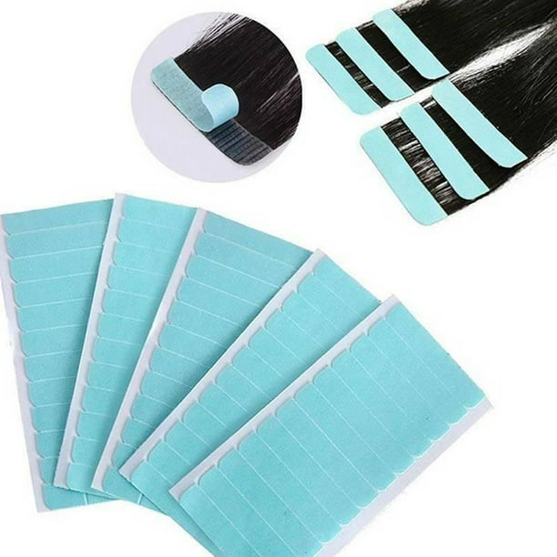 Extensión de cabello nano impermeable, adhesivo de doble cara, plástico  azul, cinta de doble cara fácil de instalar y desmontar, conveniente para  el