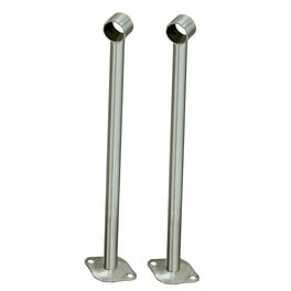 2 soportes de barra de armario de 1-1/4 pulgadas (1.260 in) con tornillos,  soporte de barra de acero inoxidable en forma de U para armario, soporte de