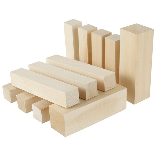 3 bloques de madera de tilo