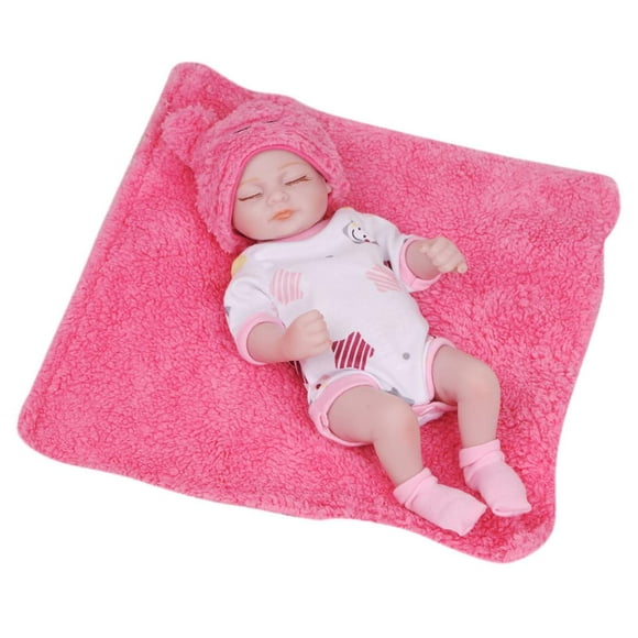 28cm 11inch silicona juguete para bebé recién nacido para regalos de cumpleaños  rosado hugo muñeca reborn de silicona