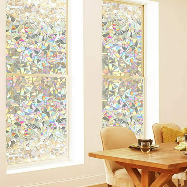  Colorful Home Decor 3D Películas de privacidad estática  decorativas para ventana, diseño psicodélico de rayas de contorno ondulado,  movimiento dinámico moderno, 17.7 x 24 pulgadas, para decoración del hogar  y oficina
