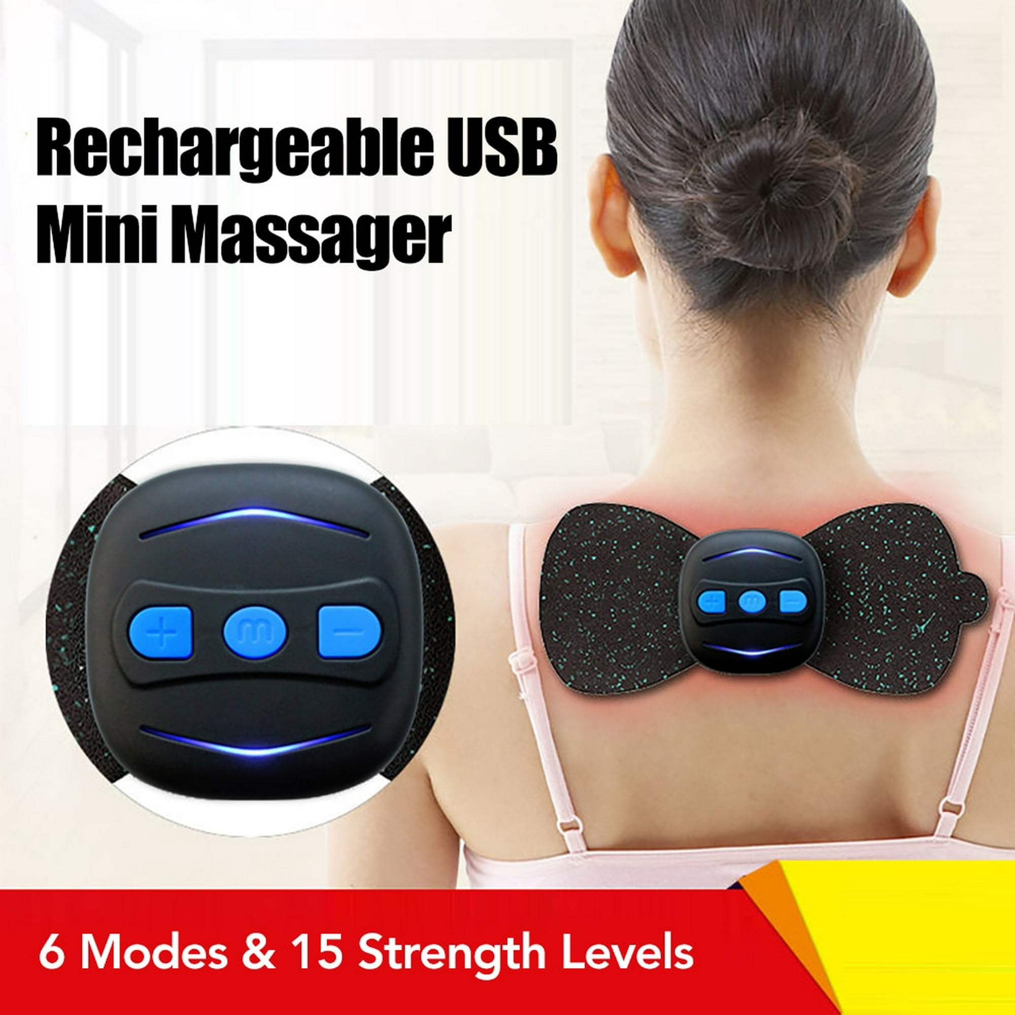 Mini Masajeador de Cuello y Cervicales, Estimulador para Alivio del Dolor  de Cuello, Espalda y Otras Partes del Cuerpo