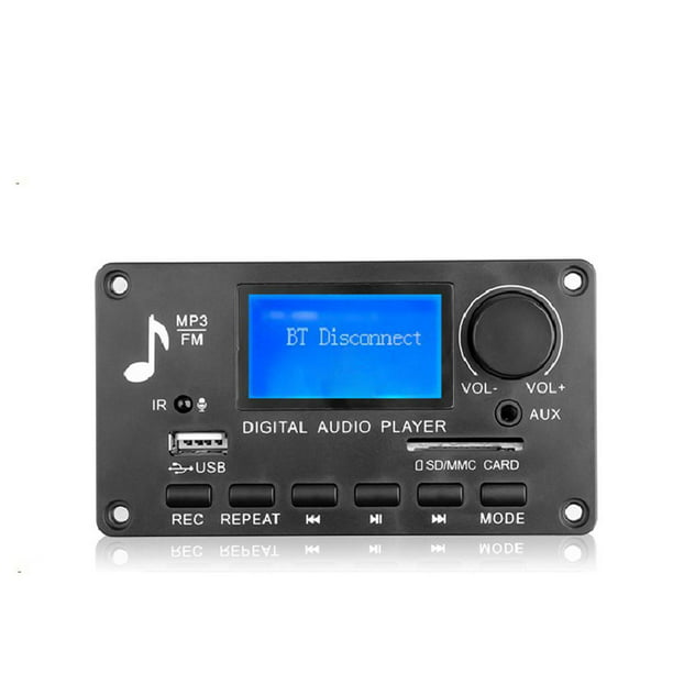 Placa decodificadora de MP3 Bluetooth 12V USB TF USB FM Carpeta de radio de  Baoblaze Placa decodificadora de Bluetooth