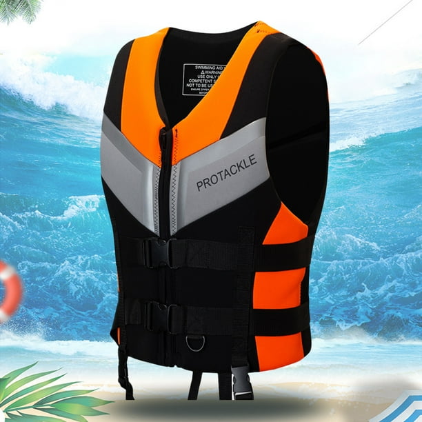 Chalecos salvavidas para adultos, chaleco salvavidas de neopreno, deportes  acuáticos para canotaje, kayak (naranja XL) Ehuebsd