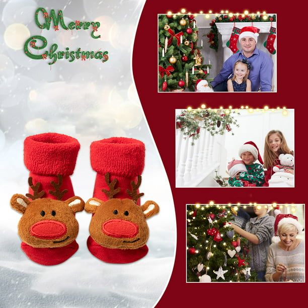 Calcetines rojos de Navidad con detalle de Rudolph 3D y purpurina de  Loungeable