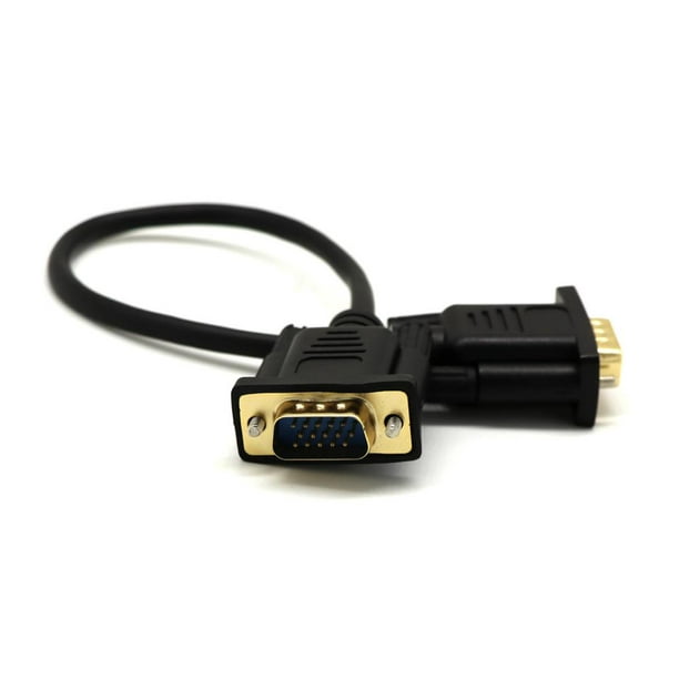 Cable VGA de 3 pies, VGA a VGA para monitor HD15 SVGA para PC, portátil,  TV, proyector de color negro y amarillo