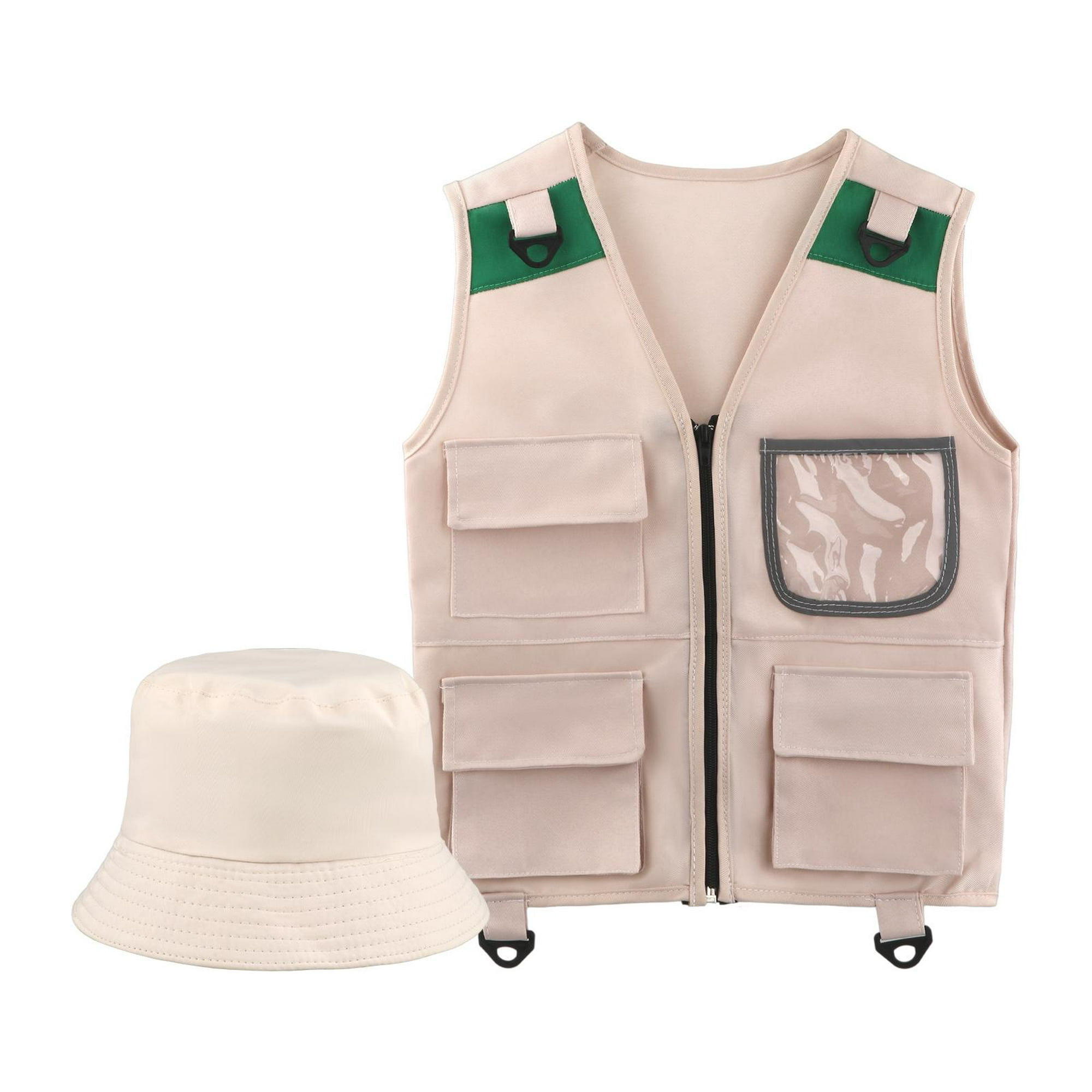  ReliBeauty Kit de explorador para niños, juego de chaleco  cargo, pantalones y sombreros, 3T/100, color blanco : Juguetes y Juegos