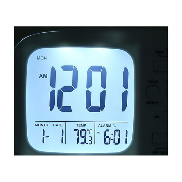 Electrodomésticos inteligentes, reloj despertador inteligente Reloj despertador  inteligente multifuncional Pantalla digital LED Reloj despertador  inteligente Probado y confiable