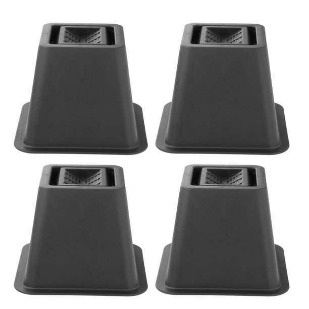 Elevadores de cama resistentes de 3 pulgadas, elevadores ajustables para  muebles, marco de cama cuadrado negro para sofá, silla y patas de  escritorio