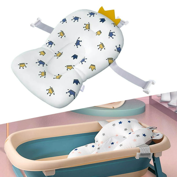 Alfombrilla para bañera de bebé para recién nacido, asiento de bañera  flotante suave antideslizante, almohada de baño para bebé, cojín de soport