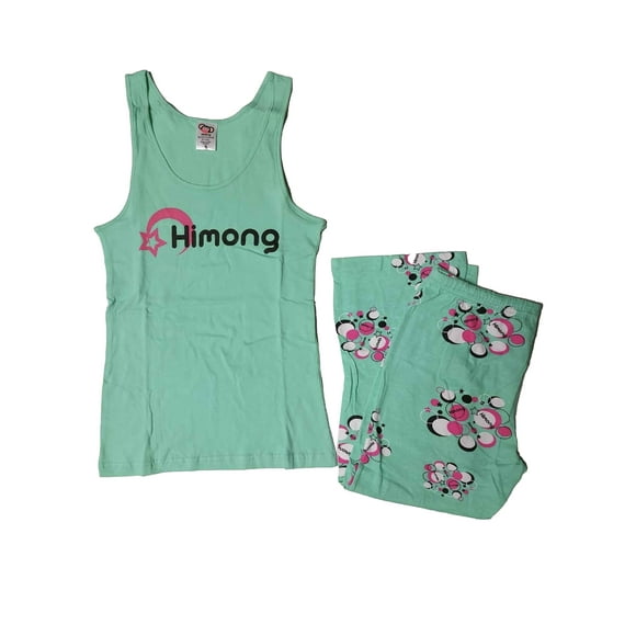 pijama para mujer set de camiseta y capri verde tatys fashion 7710