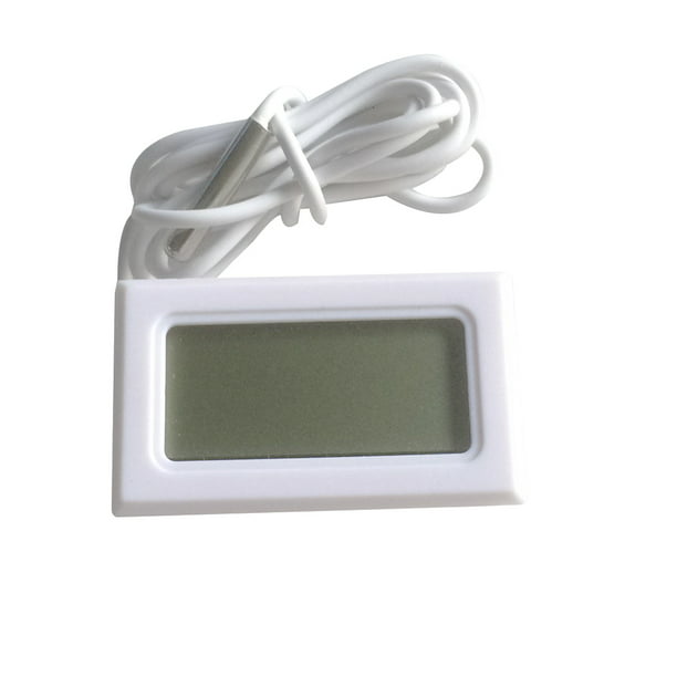 Methold Mini pantalla LCD digital Termómetro para pecera Higrómetro Acuario  interior Medidor de temperatura de humedad Termómetros de acuario blanco  Methold TO0096-02B