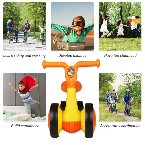 Irfora Bicicletas de equilibrio para bebés Juguetes para bebés para niños  de 1 año, niñas de 18 a 36 meses, primera bicicleta para niños pequeños,  andador para bebés, niños sin pedal, 4