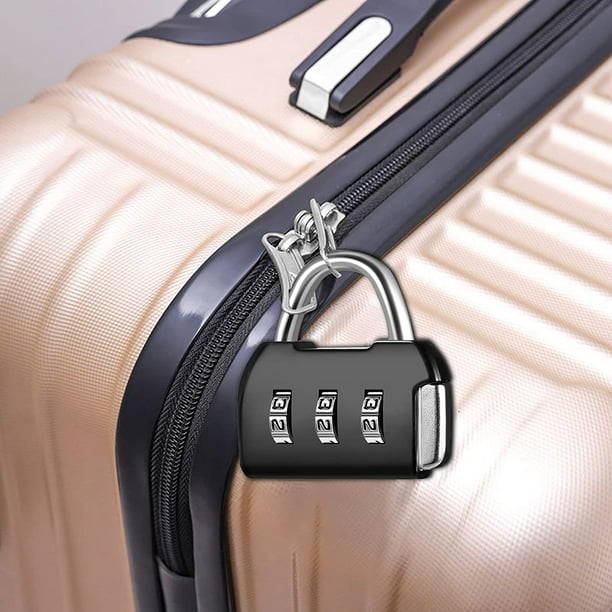 2 mini candados de combinación de 3 dígitos, candados para equipaje, maleta  con código pequeño para casillero deportivo, bolsa de viaje, universidad