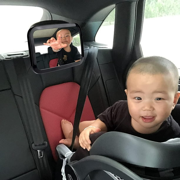 Espejo de coche de bebé, espejo retrovisor de bebé, espejo retrovisor de  coche de bebé, espejo de asiento trasero, espejo de coche de bebé, rotación  360 Feliz Sencillez