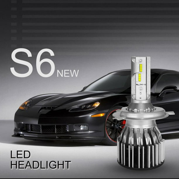 Par de bombillas LED H7 C6 para faros de coche y moto 3800LM 36W