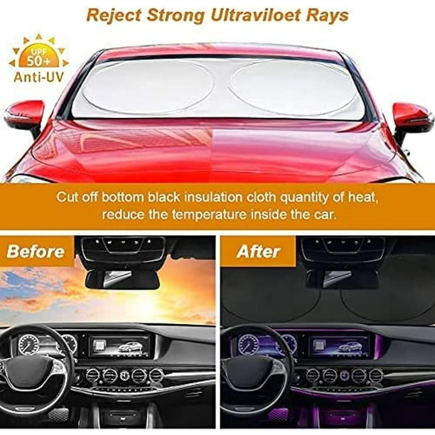 Parasol, parasol para parabrisas delantero de coche, parasol universal anti  UV para coche, 150 x 70 cm TUNC Sencillez