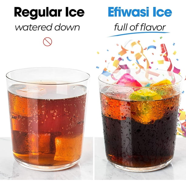 Cubos de hielo reutilizables para bebidas, paquete de 20 cubos de hielo de  plástico recongelables sin BPA, bebidas frías sin diluir, cubos de hielo